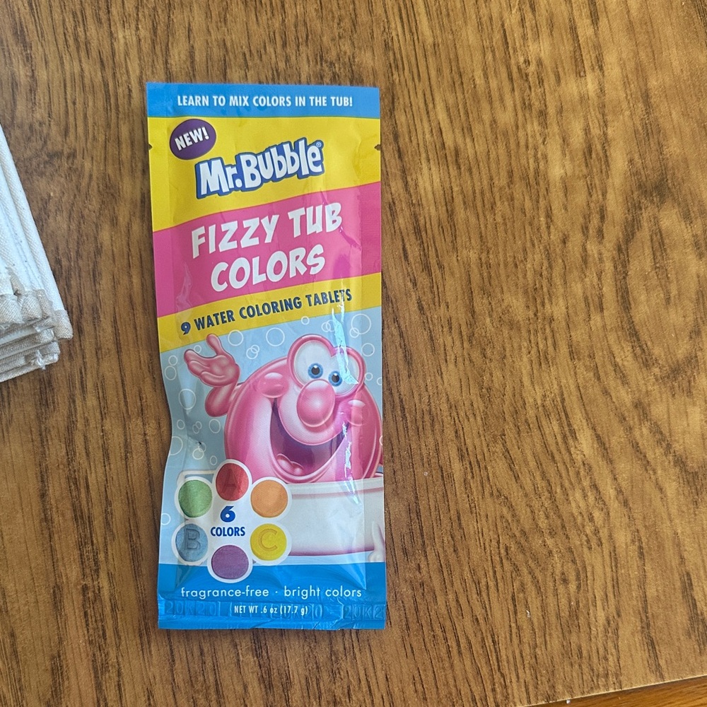 Mr. Bubble Fizzy Tub Colors
